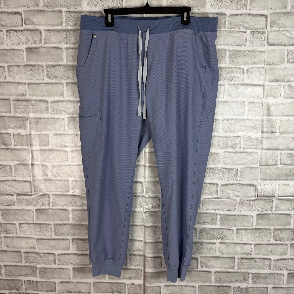 FIGS Technical Collection Dusty Blue Cinched Cuffs Medical Pants Womens 2XL